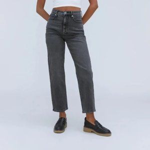 EVERLANE Black High Rise Straight Ankle Jeans - Size 31